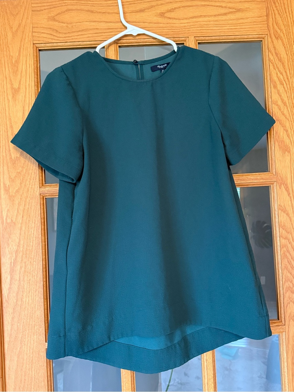 Madewell forest green Short-Sleeve Blouse